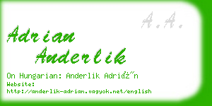adrian anderlik business card